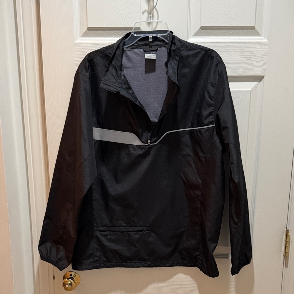 Nike Black Windbreaker with Reflective Stripe